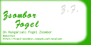 zsombor fogel business card